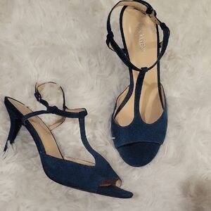 Nine West Navy Heeled Sandals